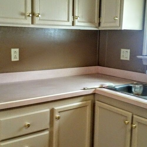 Before- Kitchen Counter