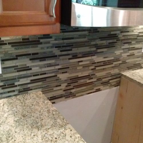 From tiling to cabinets.
