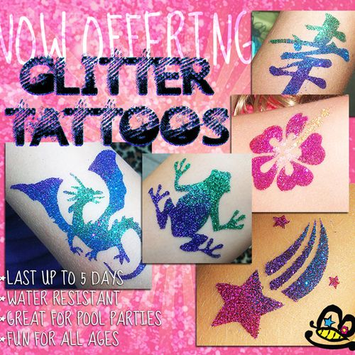 Ask me about adding glitter tattoos for your party
