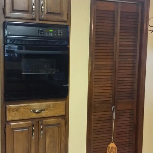 Original Oven Cabinet & Pantry before relocation