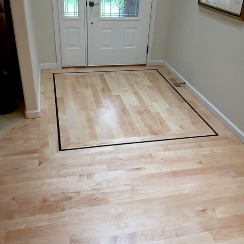 Maple floor sand & finish