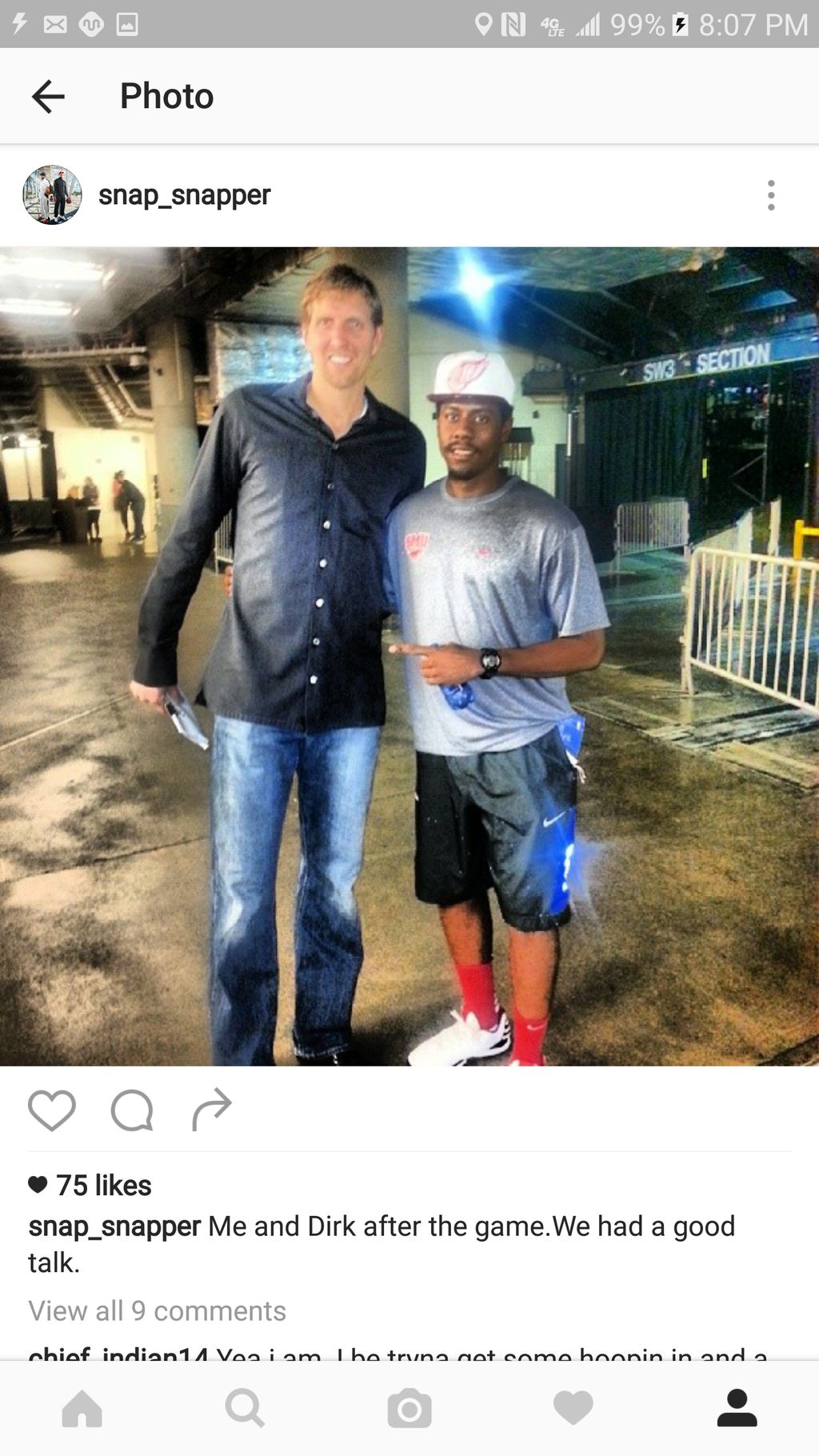 me and dirk nowitzki  