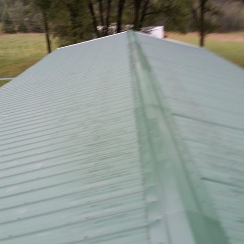 Install steel roofing