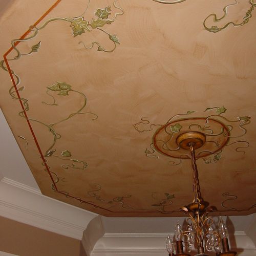 hand painted ceiling design
