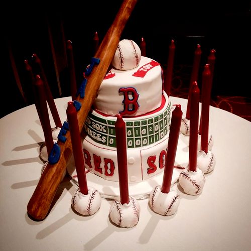 Boston Red Sox Bar Mitzvah cake.