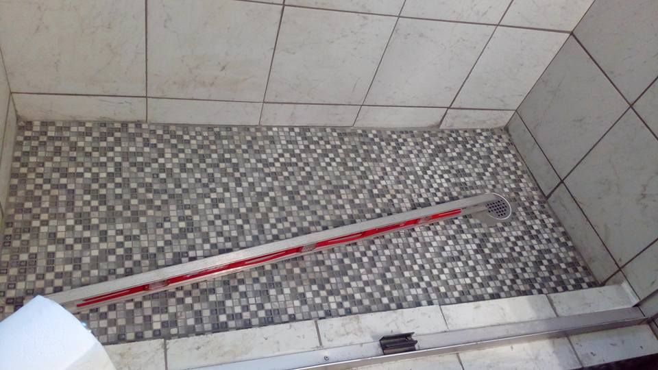 Shower floor tile job