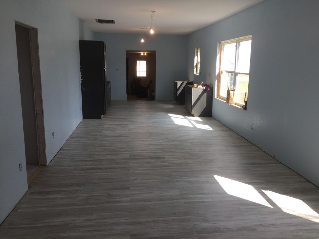 Living room and kitchen flooring 