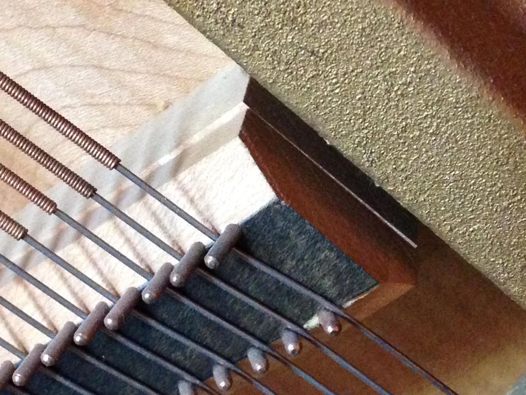 A bass bridge cap which has separated from the bri