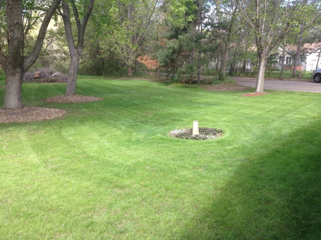 After leaf clean-up in the fall