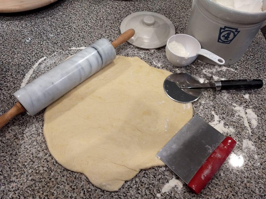 Rolling out the dough