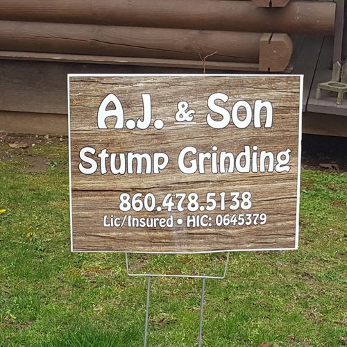 Welcome to AJ & Son Power washing, stump grinding,