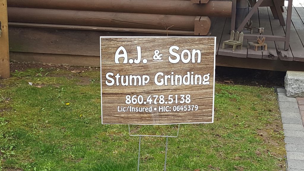 Welcome to AJ & Son Power washing, stump grinding,