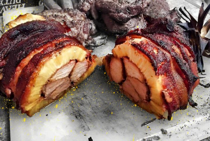 Bacon Pineapple wrapped Pork Loin