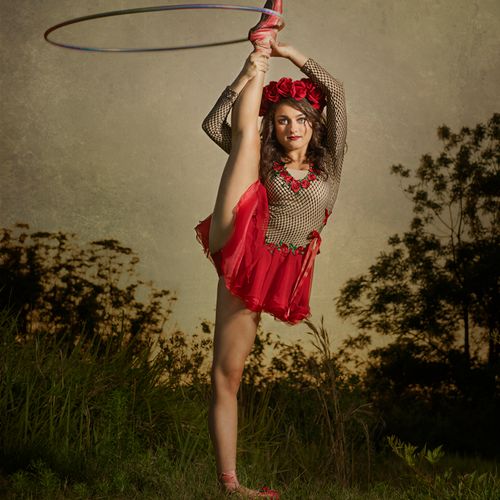 Portrait of a Hula Hoop artist in Orlando, Florida