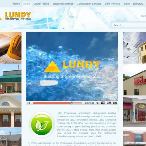 Website Design, Lundy Construction