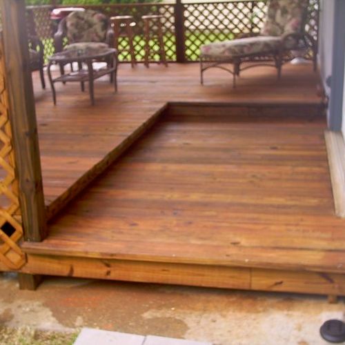 More views of completed deck