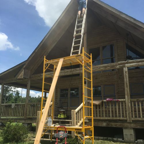 Exterior wood cleaning and staining, Loranger