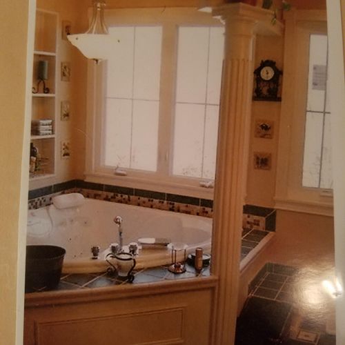 This was a design/build master bath that updated a