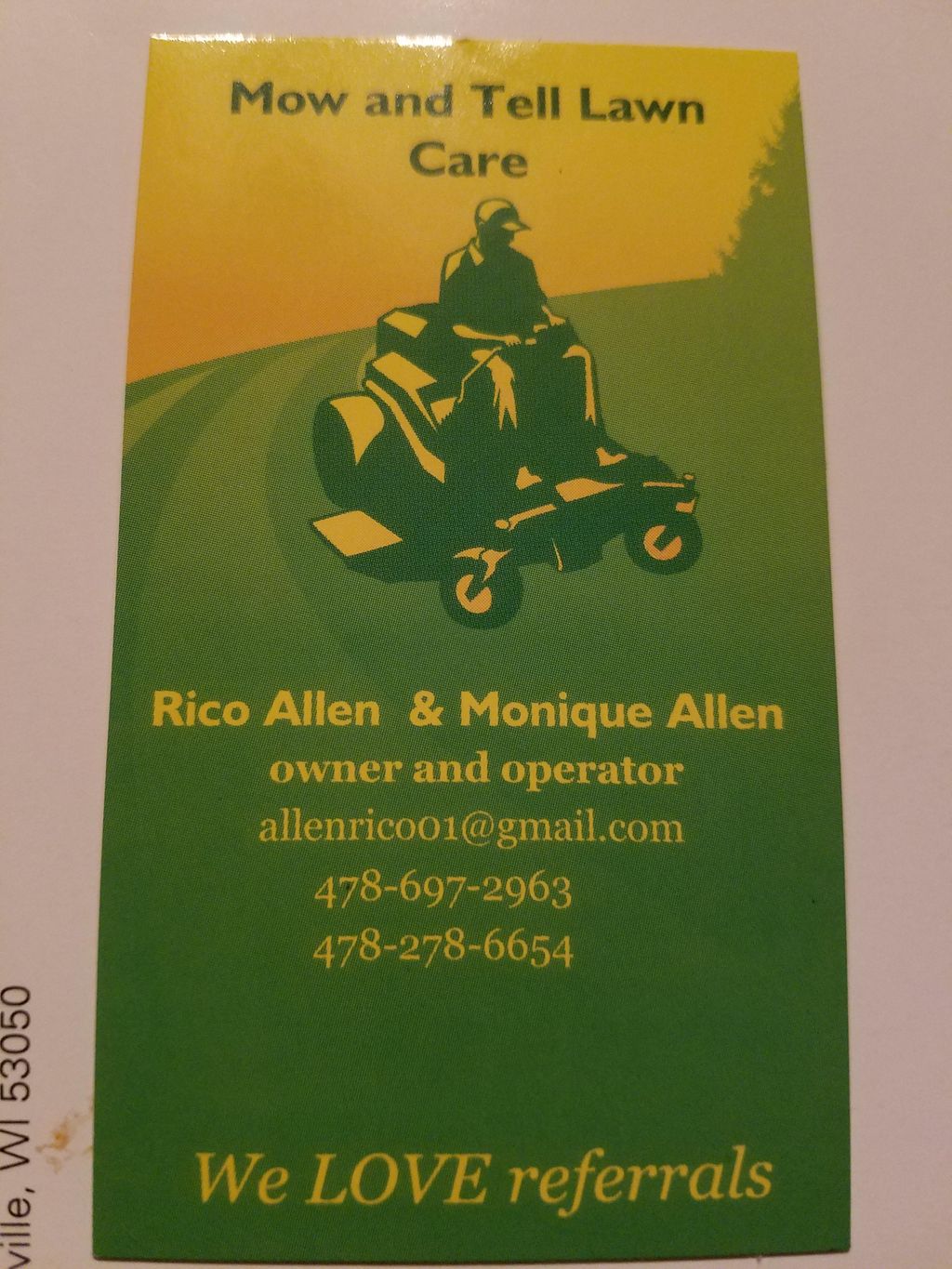 Mow and Tell Lawn Care