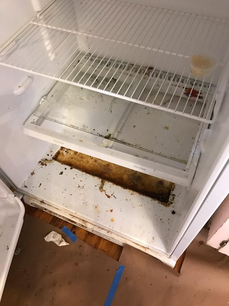 Private customer rental house refrigerator before.