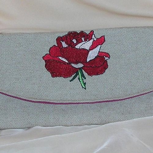 clutch bag with flower