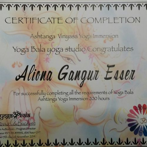 Ashtanga Yoga Cerification of Yoga Instructor