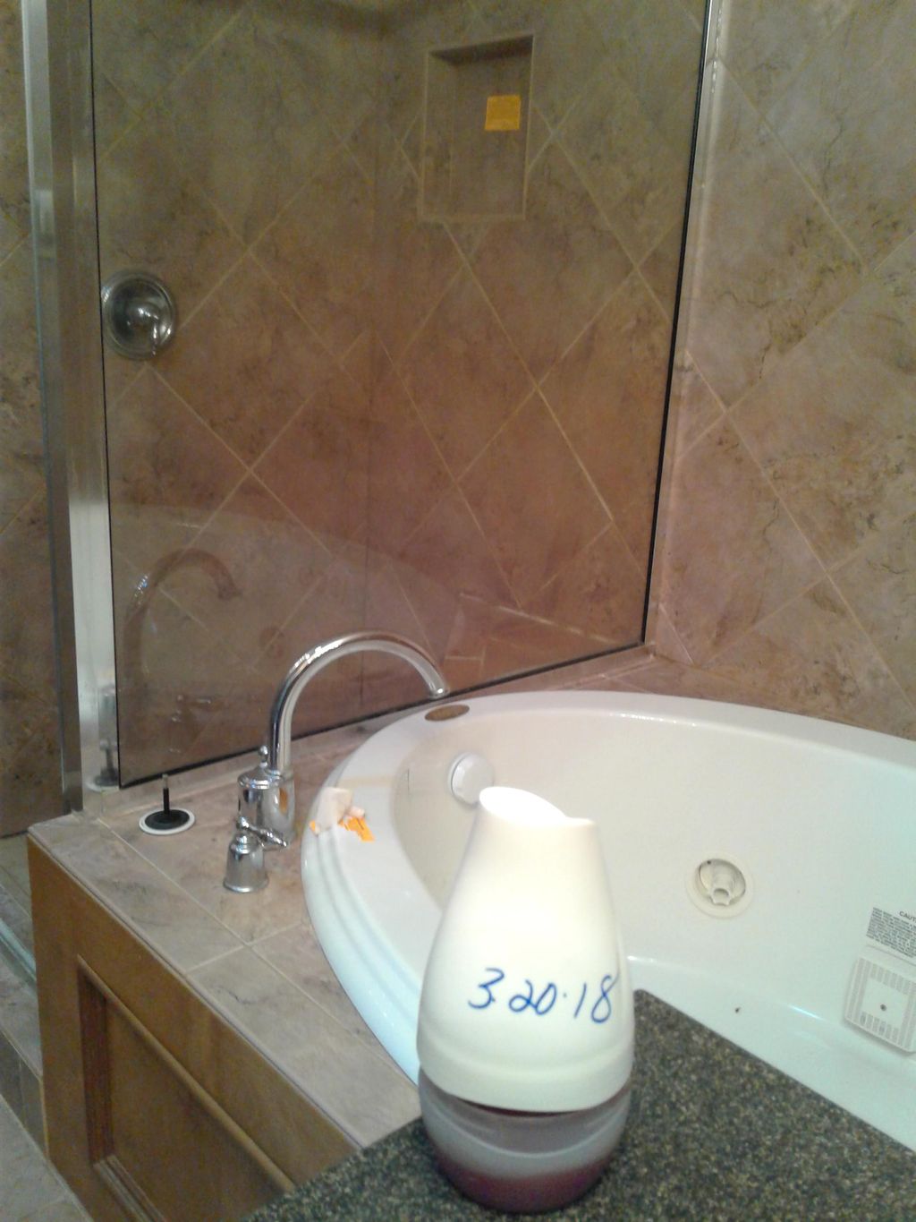 master bath glass shower.