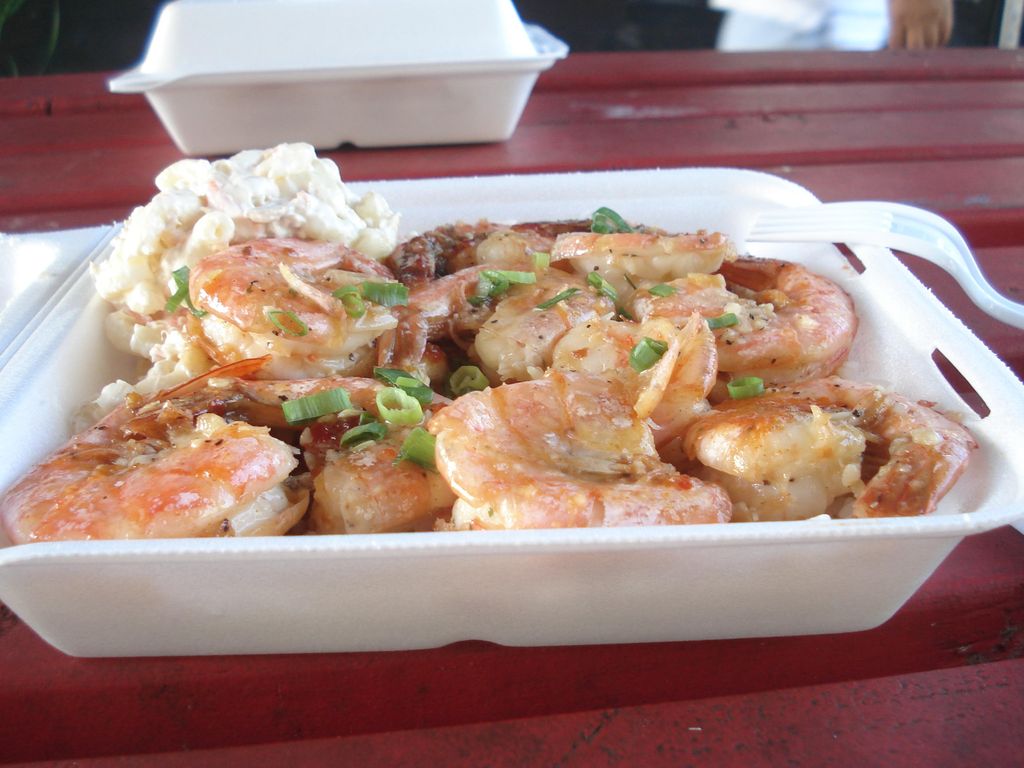 Famous shrimp plate on the North Shore of the Isla