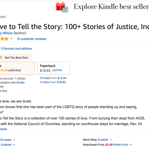 I was a co-editor for I Love to Tell the Story by 