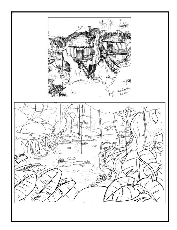 Set design, Illustrations.