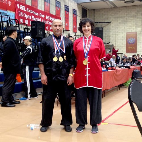 Here is our school Master, Sifu Dario, and me at a