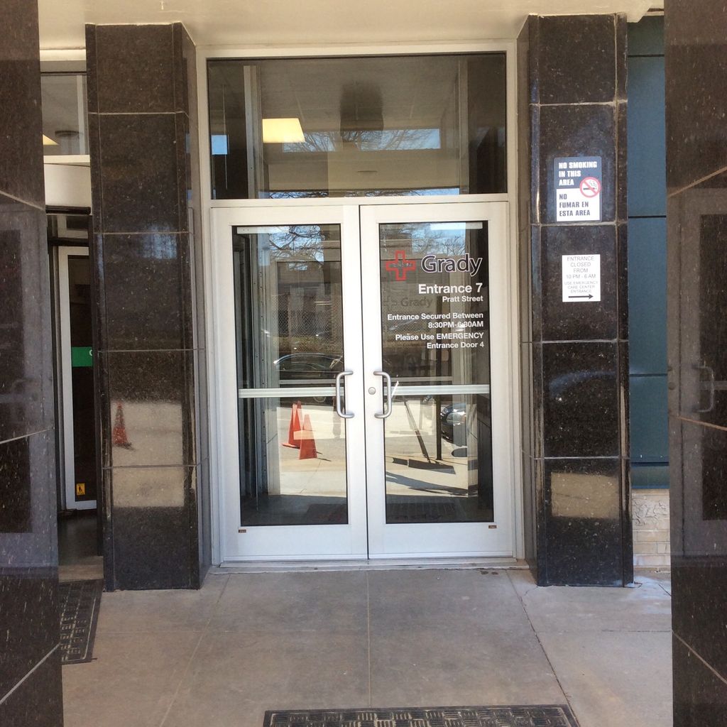 Installed doors and frame on front entrance to Gra