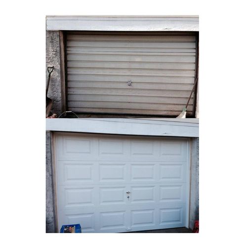 Before and after picture.  Replaced old fiberglass