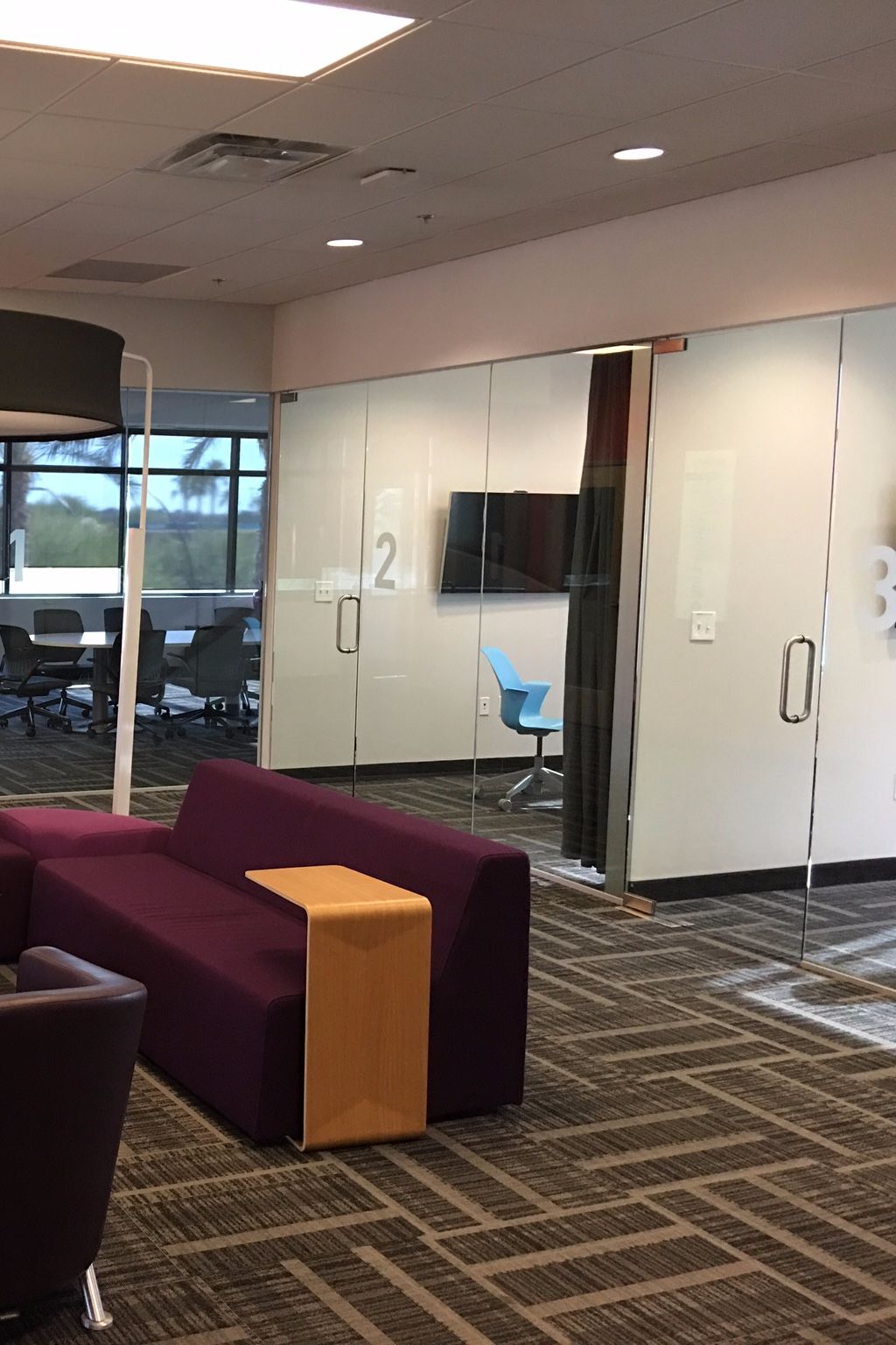 waiting area and meeting rooms