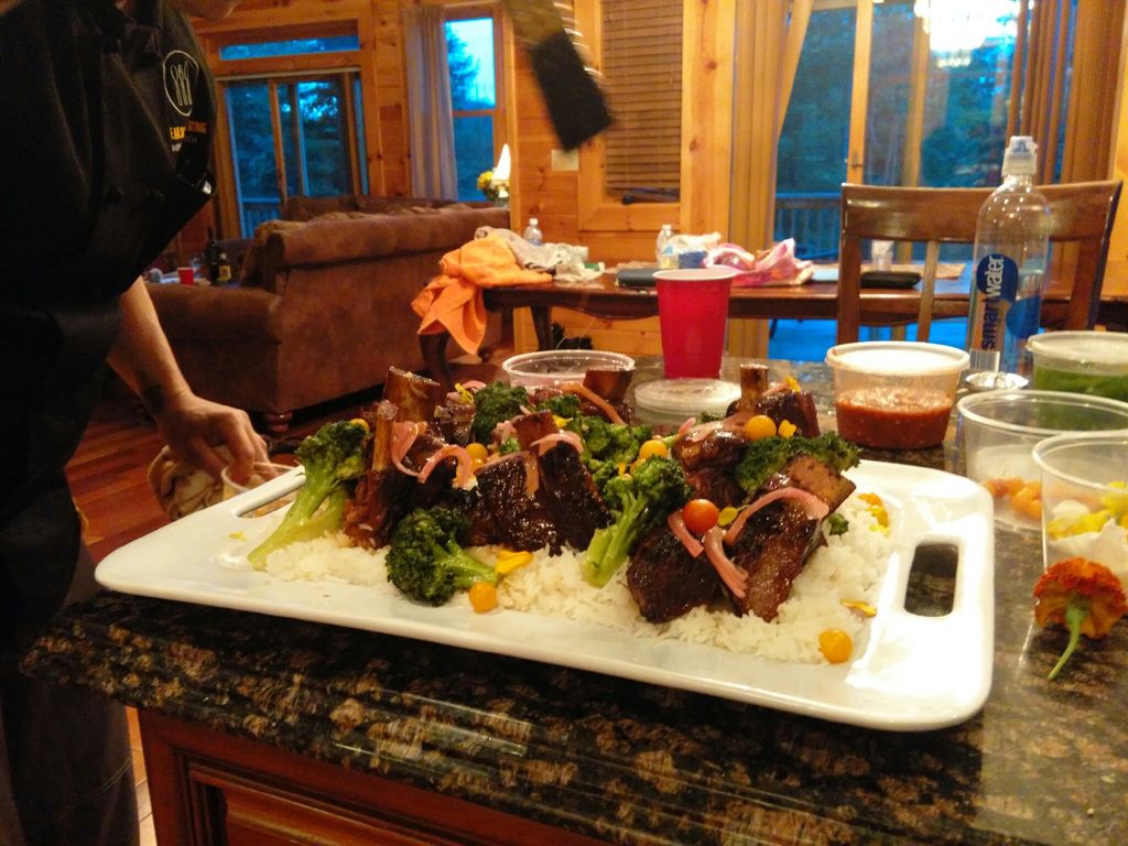 Korean Glazed Short Ribs over Sticky Rice