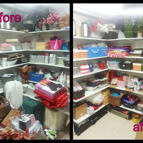 I organized an event stylist's supply closet for m