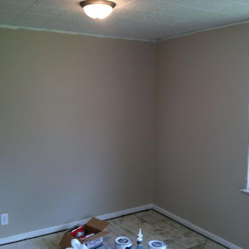 Removed paneling, repaired walls and painted