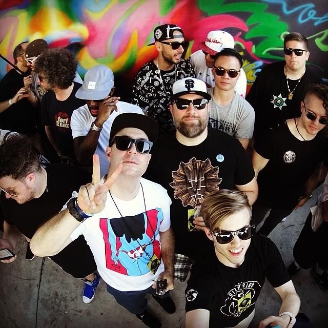 With the dirtybird crew (Justin Martin, Claude Von