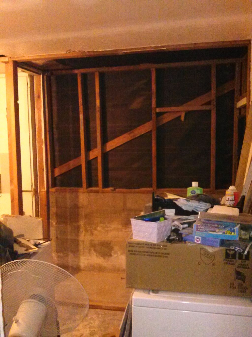 Took down the old small closet