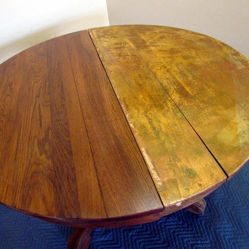 Example of how refinishing can improve furniture
