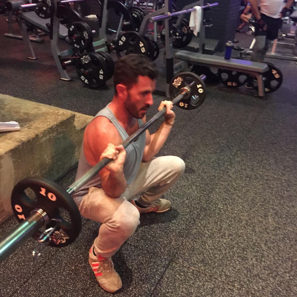 Squat to overhead press