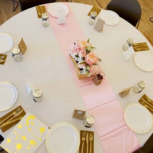 May 2016 wedding
Lakewood Rec Center
Pink and Gold