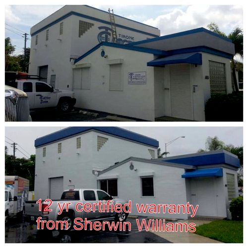 Commercial Exterior Paint: Chemically treat all wa