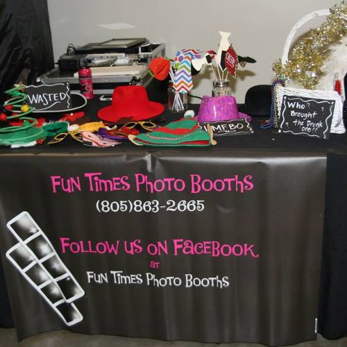 Fun Times Photo Booths Props Table