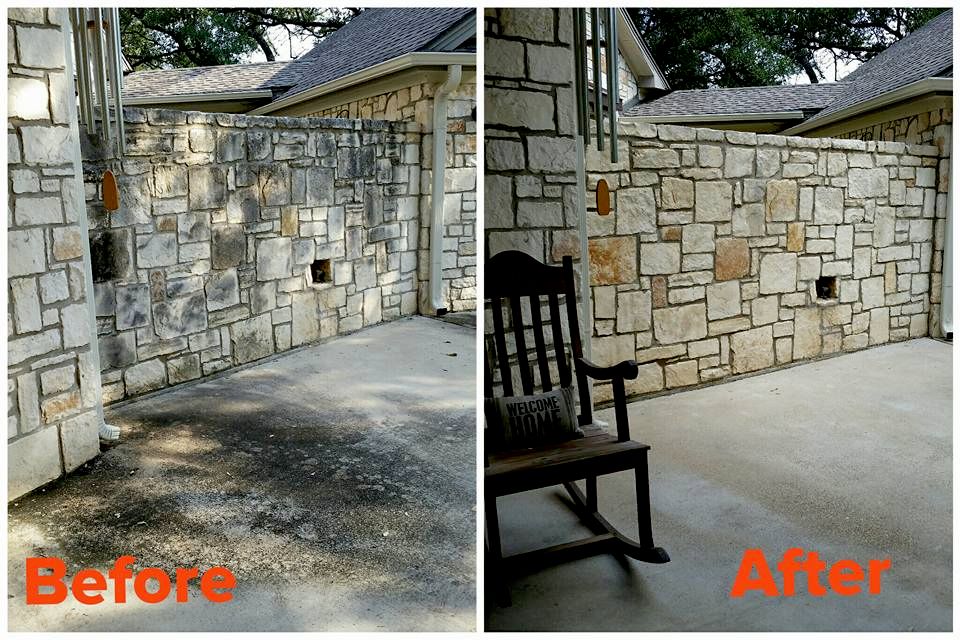 Some more before and after pressure washing work