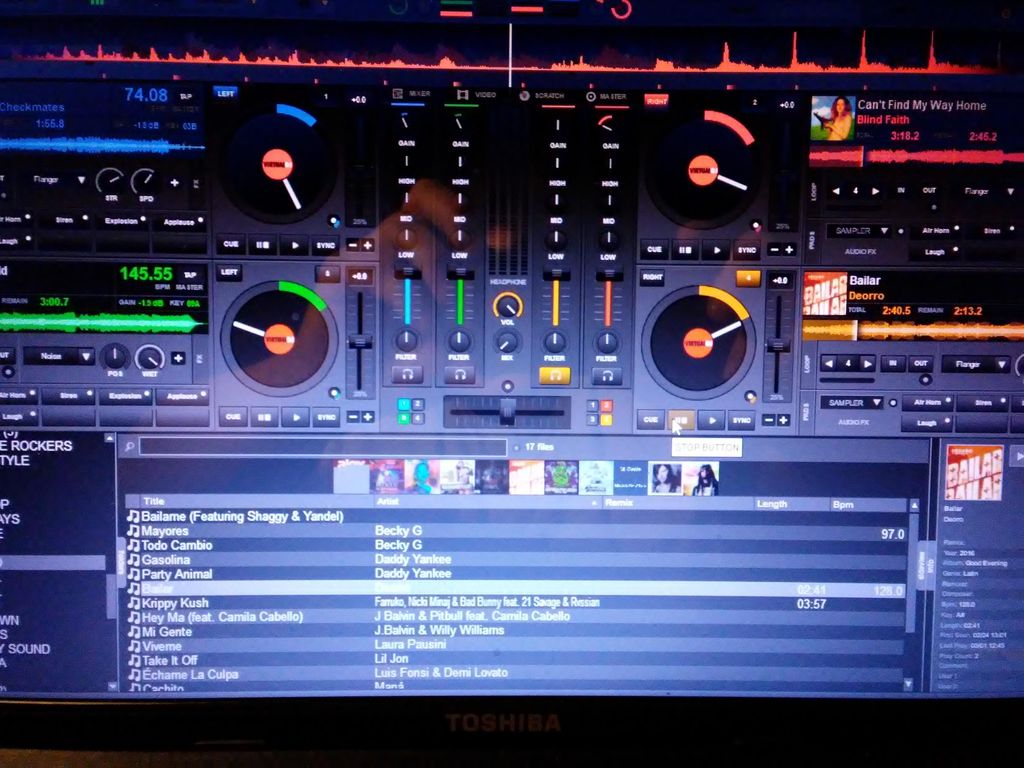 my new mixer on my lapetop