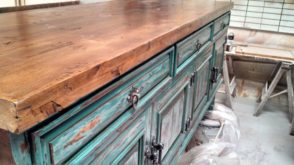 Antique Teal new furniture finish. 