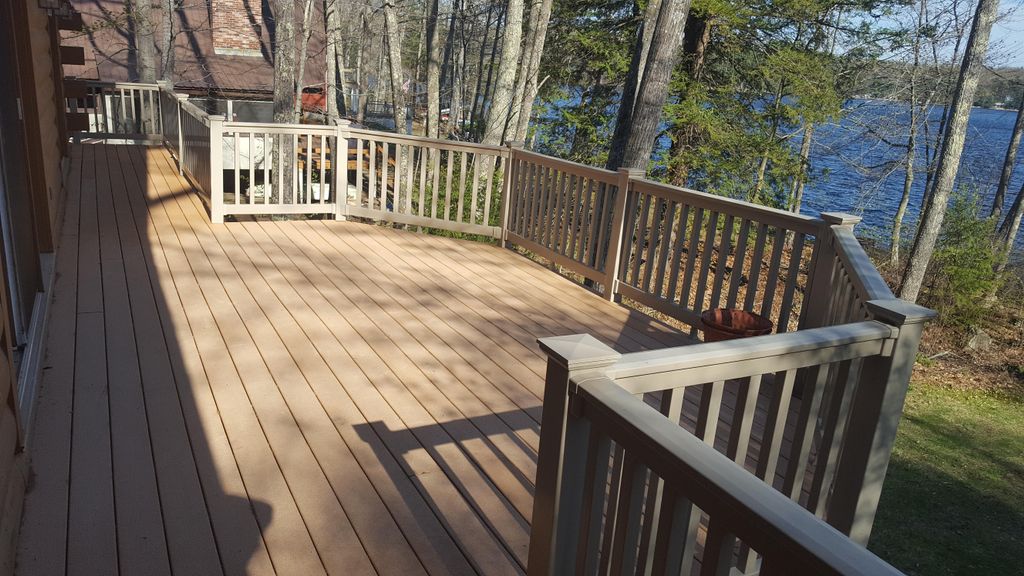 after soft wash treatment of composite decking