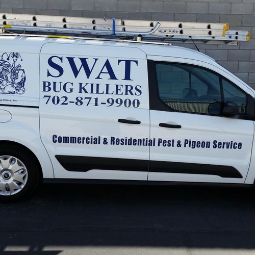 ONE OF SWAT BUG KILLERS SERVICE VEHICLES