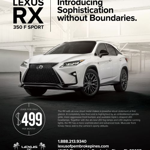 New Lexus 2016 RX advertisement for Lexus of Pembr